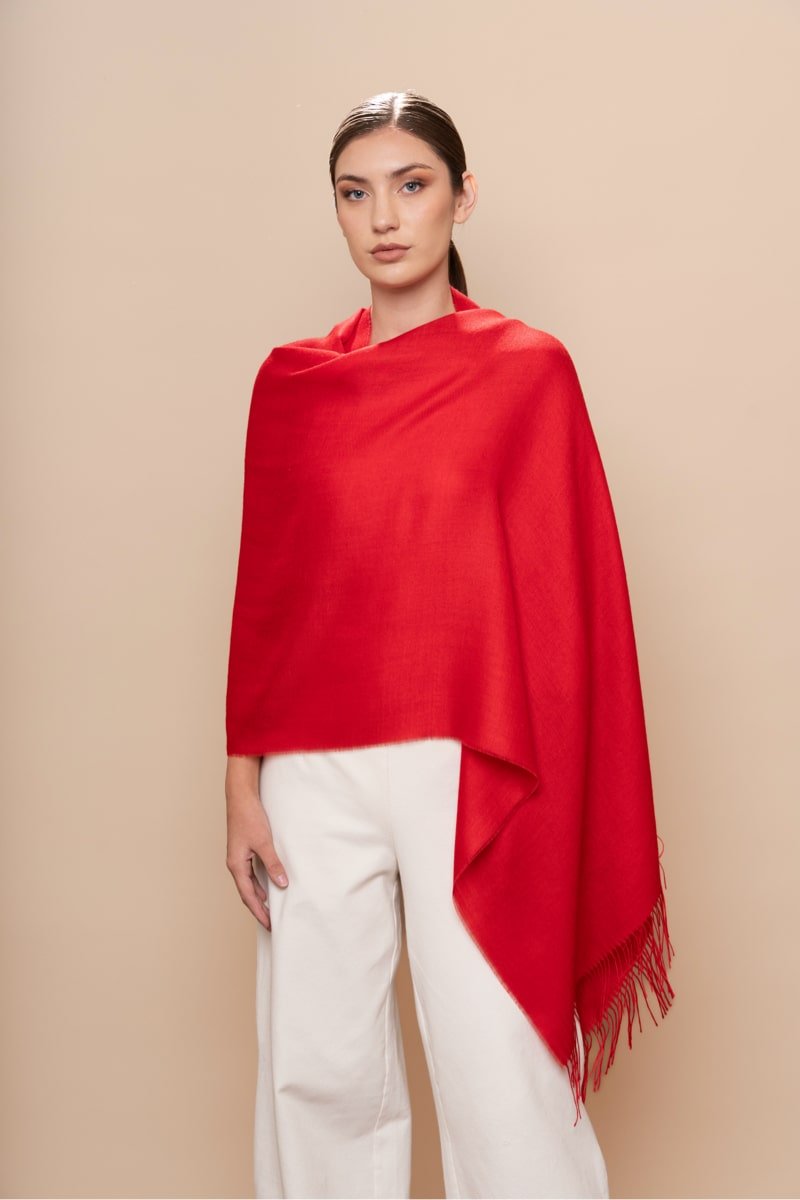 Unicolor Sateen Shawl - SUYANAANDESLEGACY