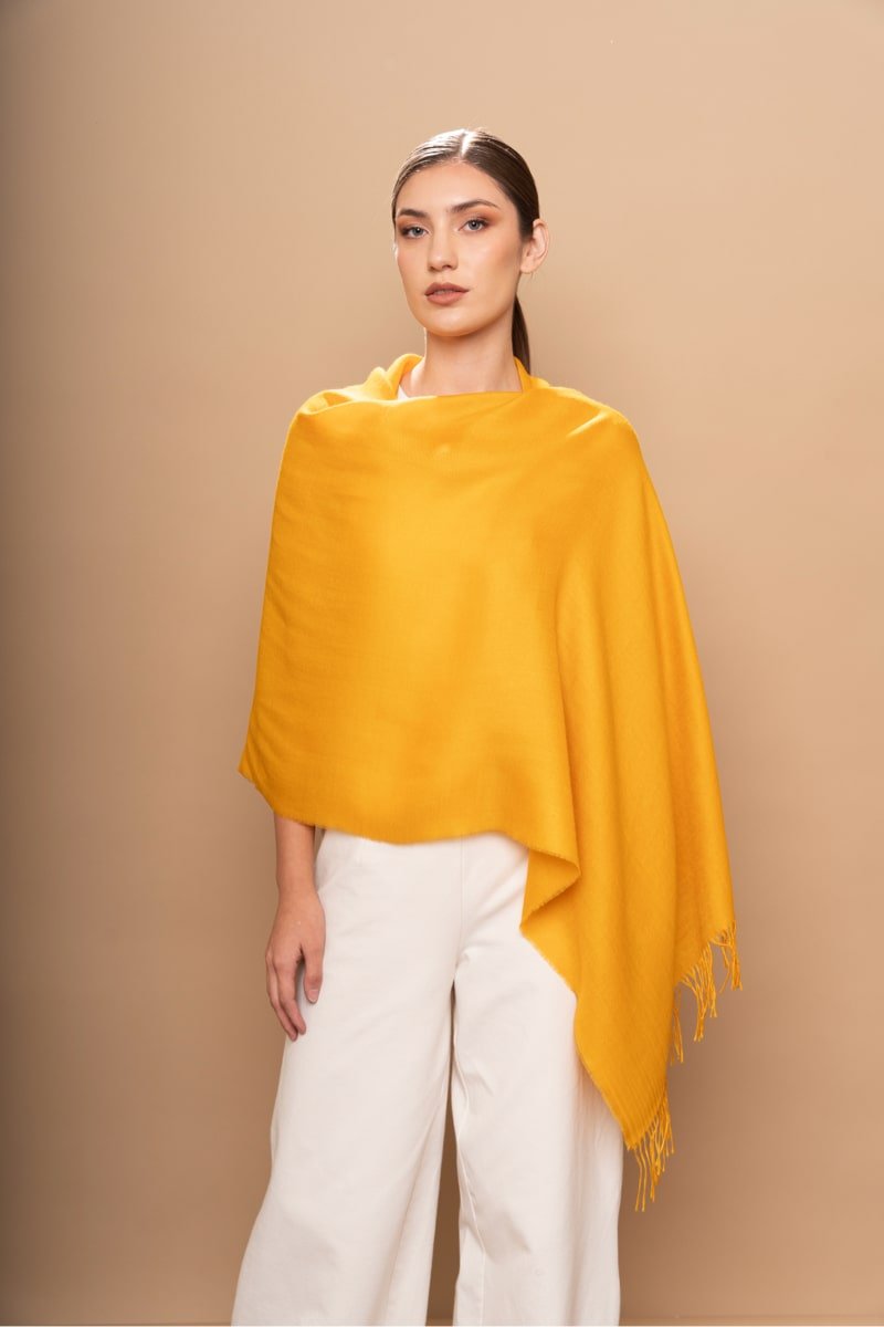 Unicolor Sateen Shawl - SUYANAANDESLEGACY