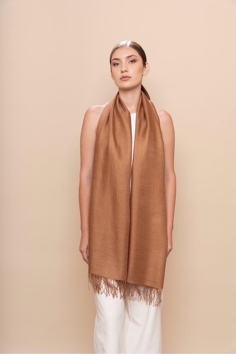 Unicolor Sateen Shawl - SUYANAANDESLEGACY