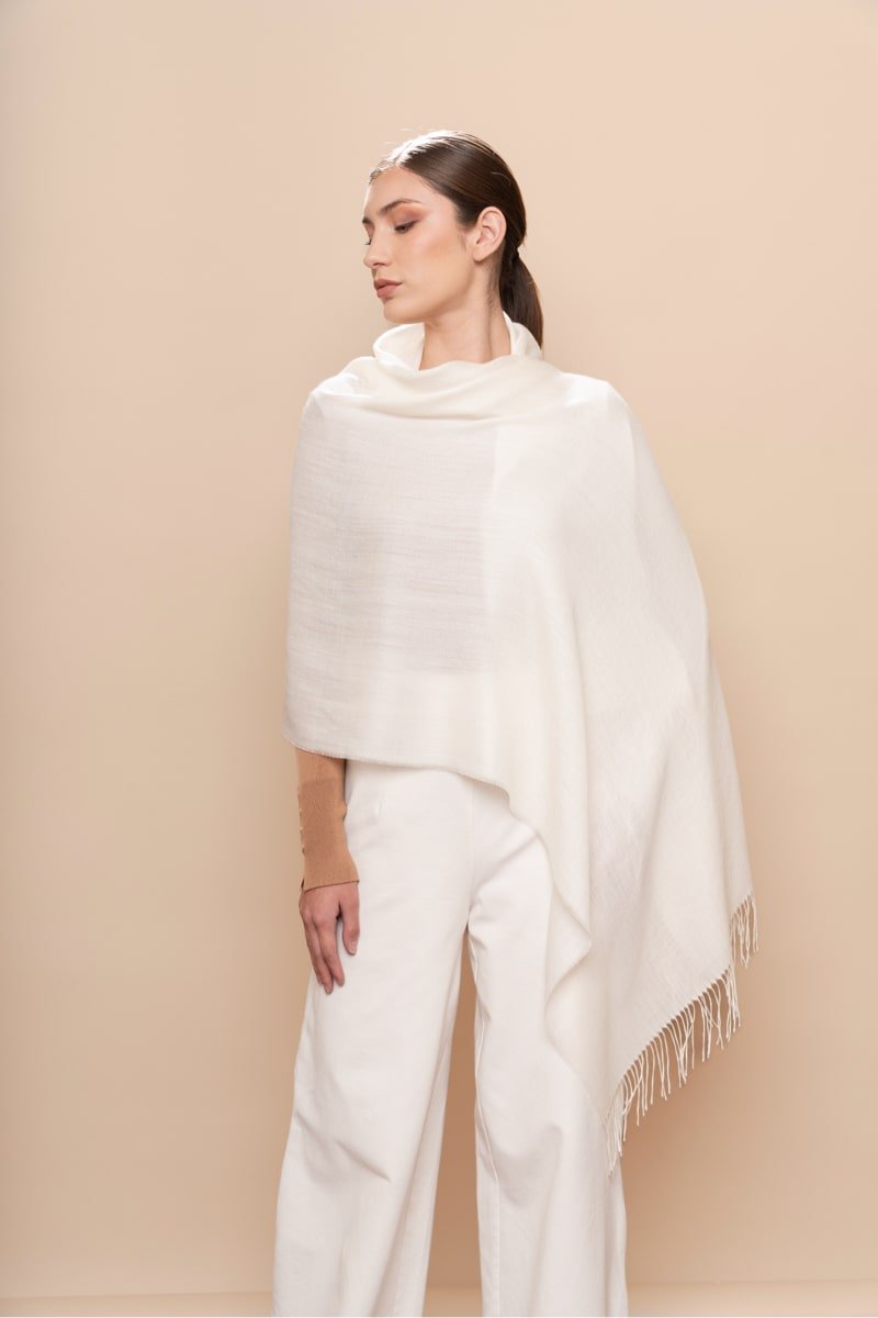 Unicolor Sateen Shawl - SUYANAANDESLEGACY